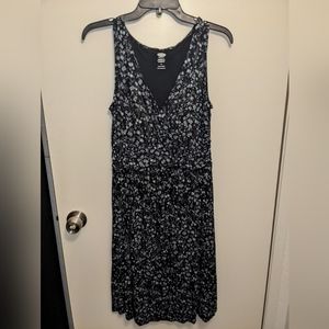 Navy floral sleeveless beautiful maternity dress